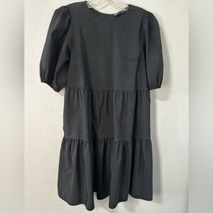 Zara Black Open Back Minidress